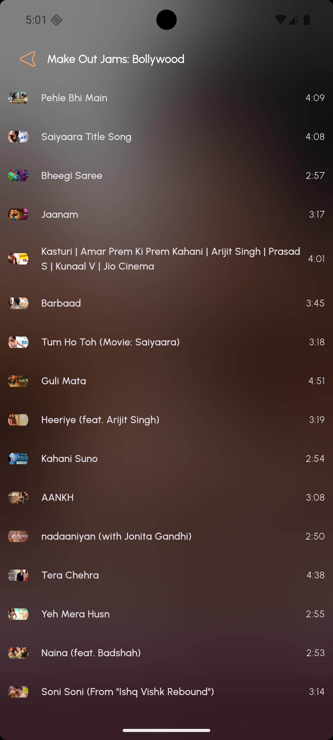 MusicPro playback screen